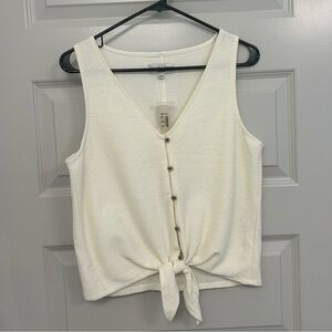 NWT Madewell Texture & Thread Tie-Front Tank Top